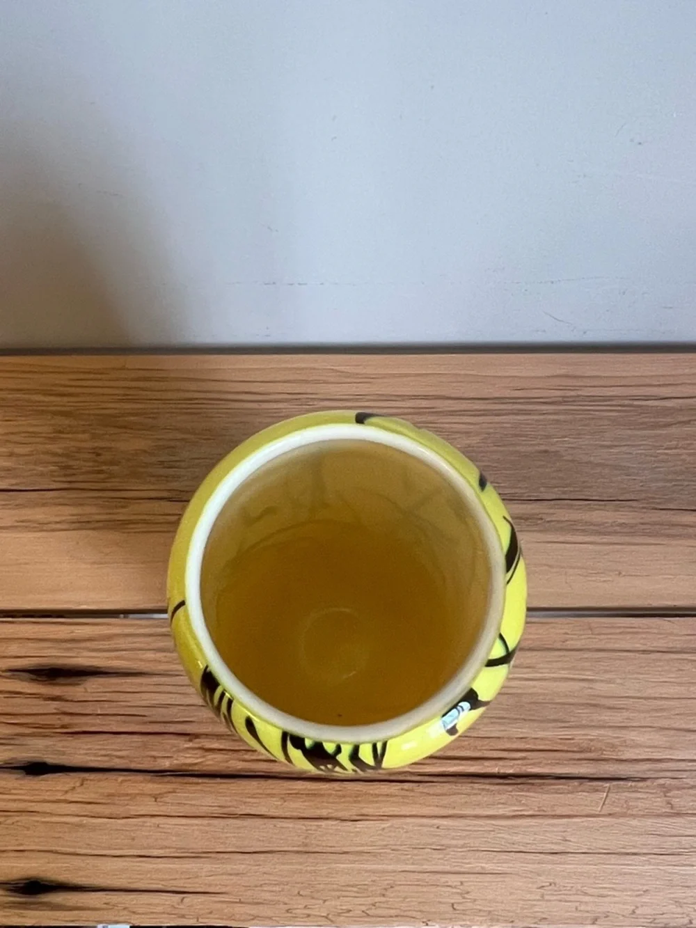 Bright Yellow Abstract Ceramic Vase